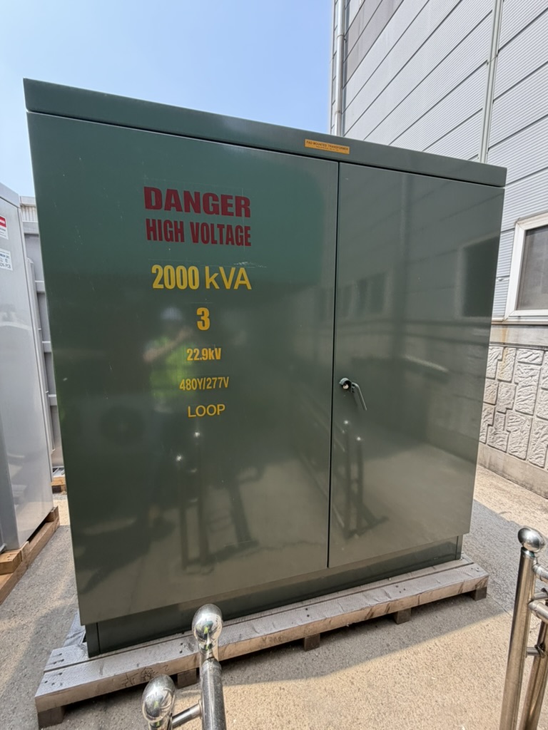 2,000 kVA pad-mounted transformer