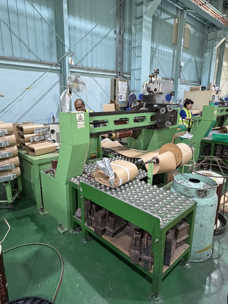 Transformer components being produced on the factory floor
