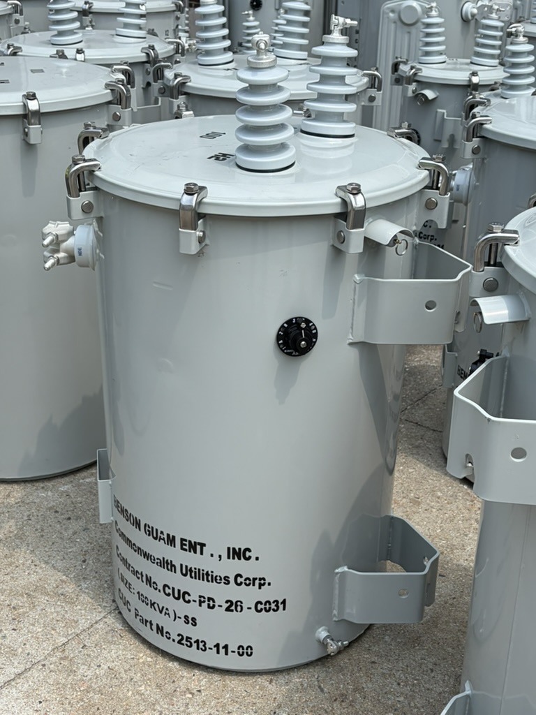 Pole-mounted transformer