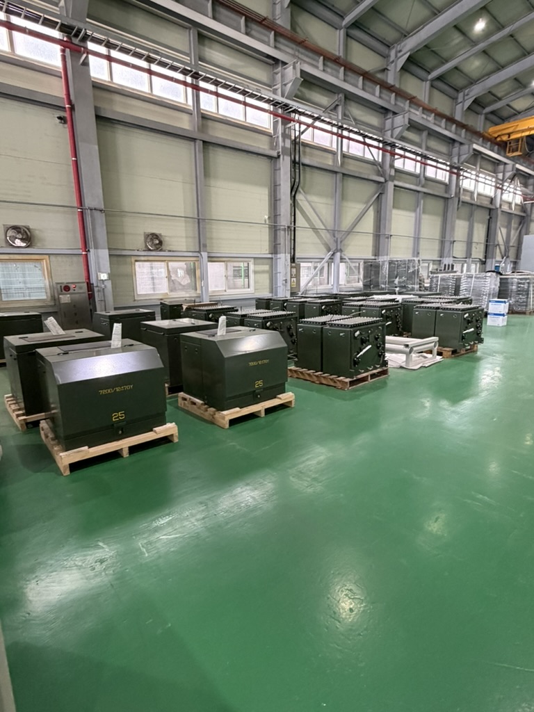 Transformers ready inside the factory